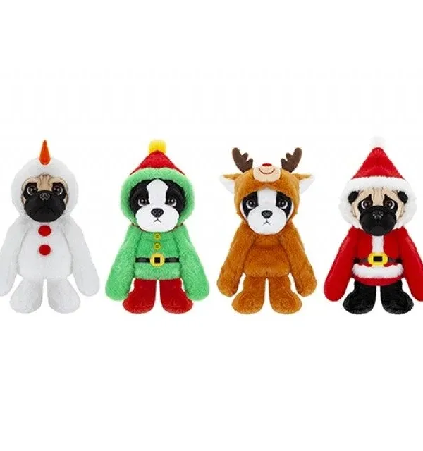 Produktas Minkšti žaislai šuo mopsas Kalėdos 30cm Paveikslėlis