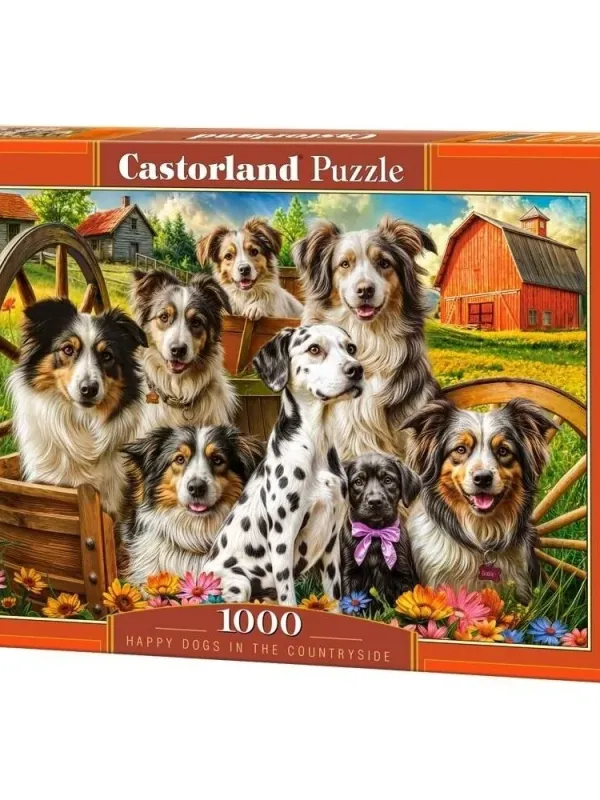 Produktas Castorland dėlionė Happy Dogs In The Countryside 1000 det Paveikslėlis