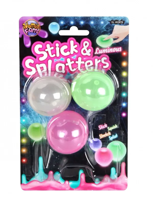 Produktas Lipnūs kamuoliukai Globbes antistresai šviečiantys tamsoje Paveikslėlis