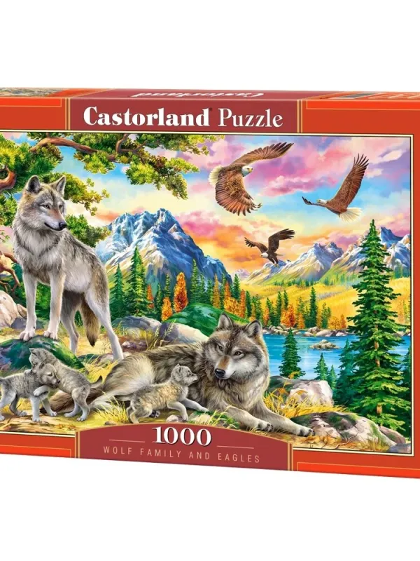 Produktas Castorland dėlionė Wolf Family and Eagles 1000 det. Paveikslėlis
