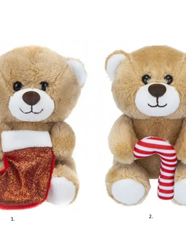 Produktas Kalėdinis pliušinis žaislas meškutis 12 cm Paveikslėlis