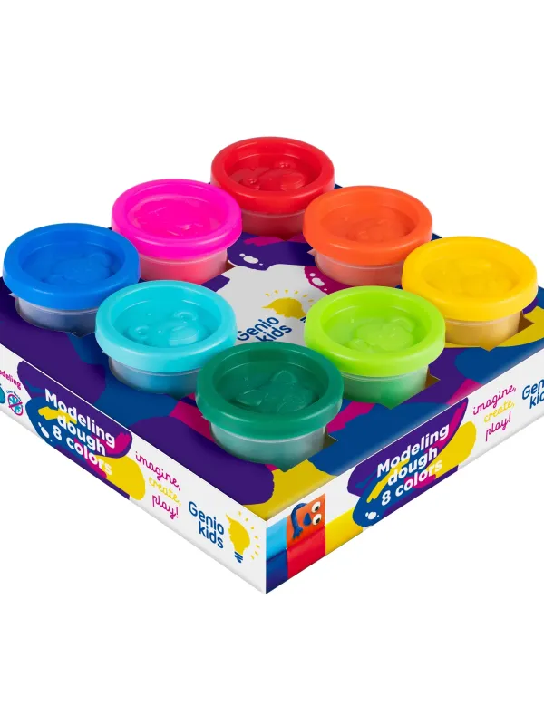 Produktas GENIO KIDS Natūralus plastilinas - modelinas, 8 spalvos Paveikslėlis