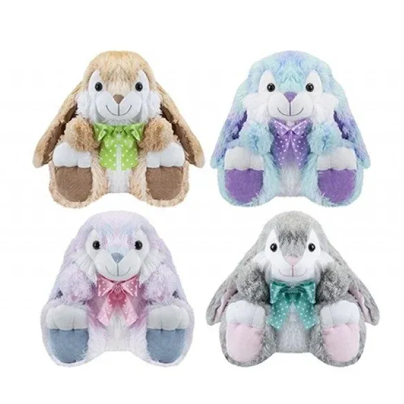 Produktas Minkštas žaislas Triušis su taškuotu kaspinu 30 cm Paveikslėlis