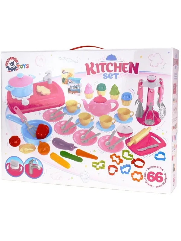 Produktas Technok virtuvėlės ir indelių rinkinys 66 vnt Paveikslėlis